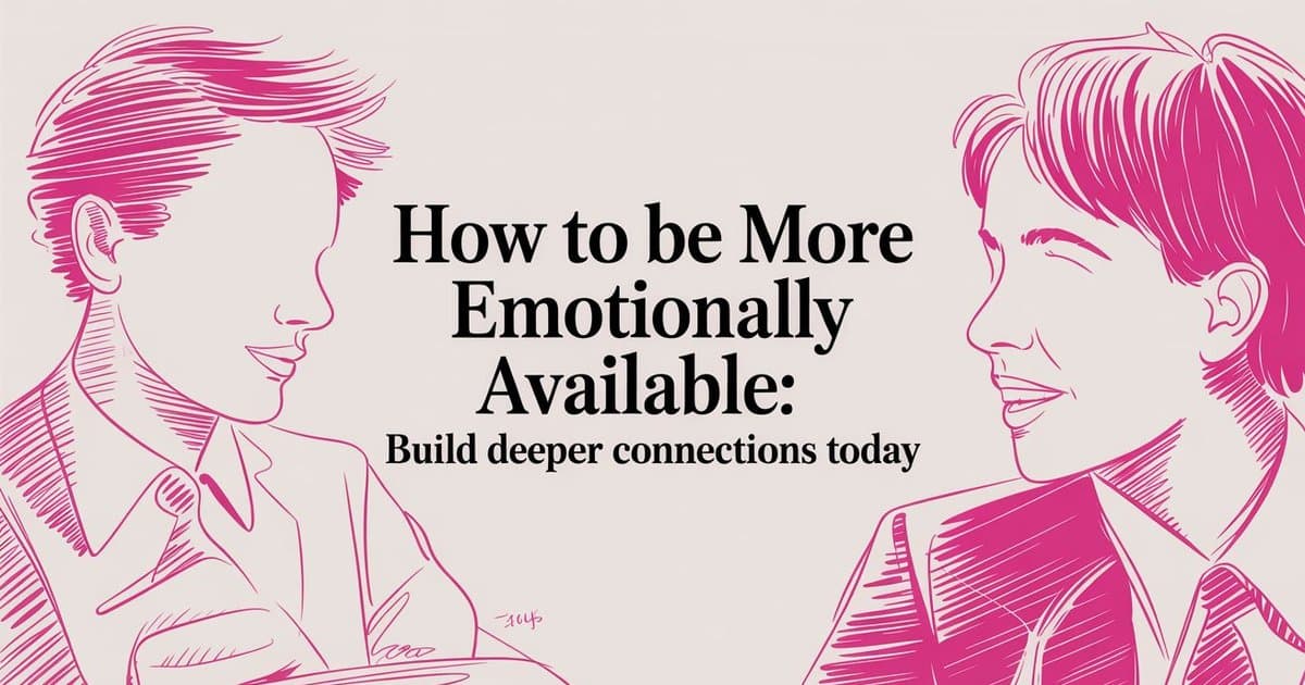 How To Be More Emotionally Available